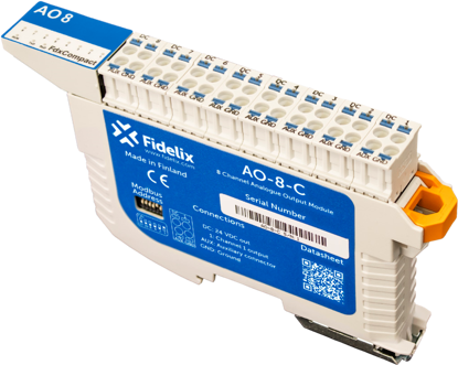 Picture of Fidelix FdxCompact 8 Channel Analogue Output Module - AO-8-C